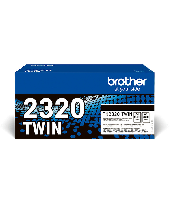 Brother TN-2320TWIN Cartouche de toner 1 pièce(s) Original Noir