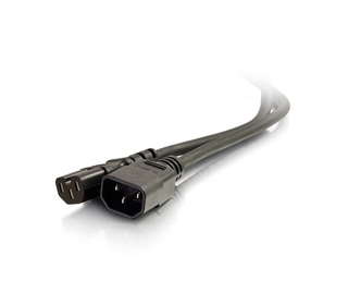 C2G 2m, C14 IEC - C15 IEC Noir Coupleur C14 Coupleur C15