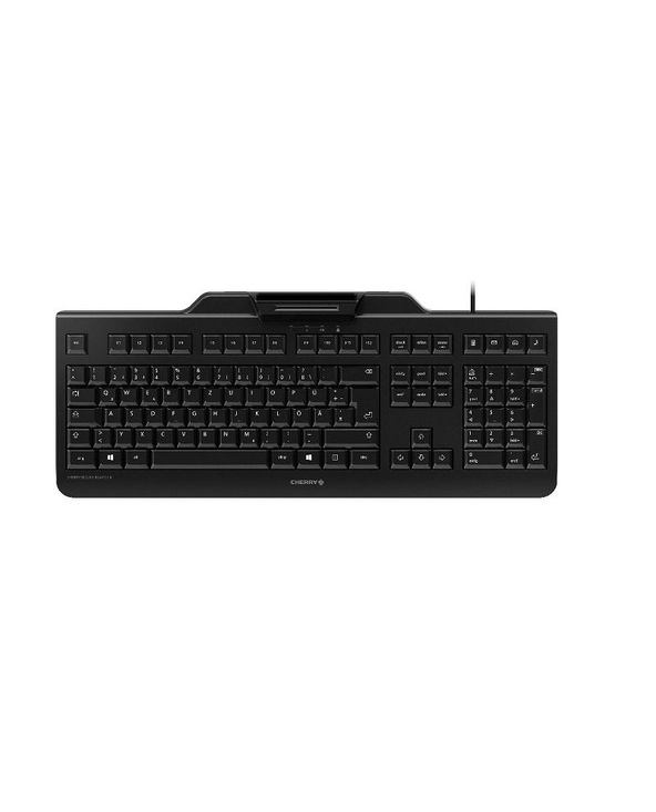 CHERRY SECURE BOARD 1.0 Clavier filaire, lecteur cartes à puce, noir, USB, AZERTY - FR
