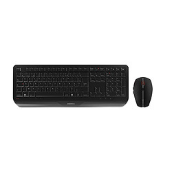 CHERRY GENTIX DESKTOP Ensemble Clavier & Souris sans fil, noir, USB, AZERTY - FR