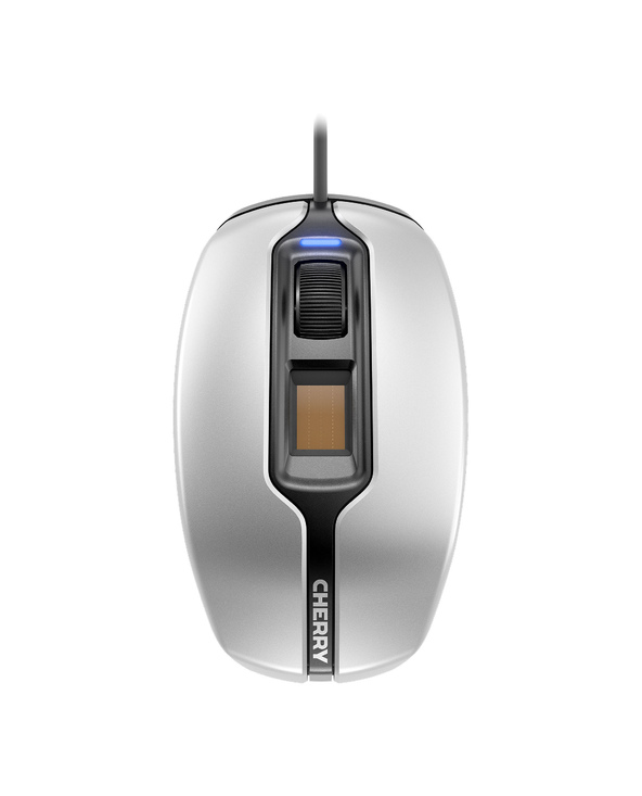 CHERRY MC 4900 Souris filaire, capteur empreinte digitale, noir/argent, USB