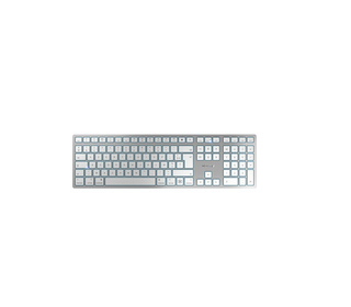 CHERRY KW 9100 SLIM FOR MAC clavier USB + Bluetooth AZERTY Français Argent
