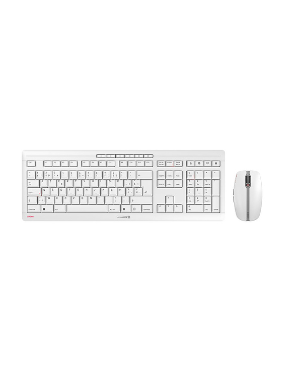 CHERRY Stream Desktop Recharge clavier Souris incluse RF sans fil AZERTY Belge Gris
