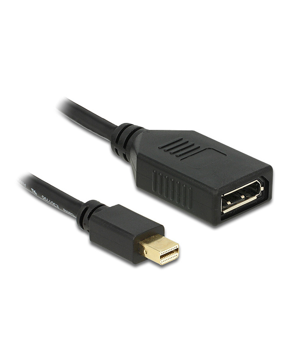 DeLOCK 65554 câble DisplayPort 0,21 m Mini DisplayPort Noir