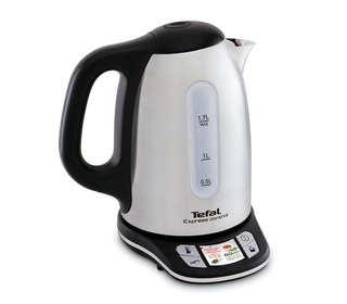 Tefal Express Control KI240D bouilloire 1,7 L 2400 W Noir, Acier inoxydable