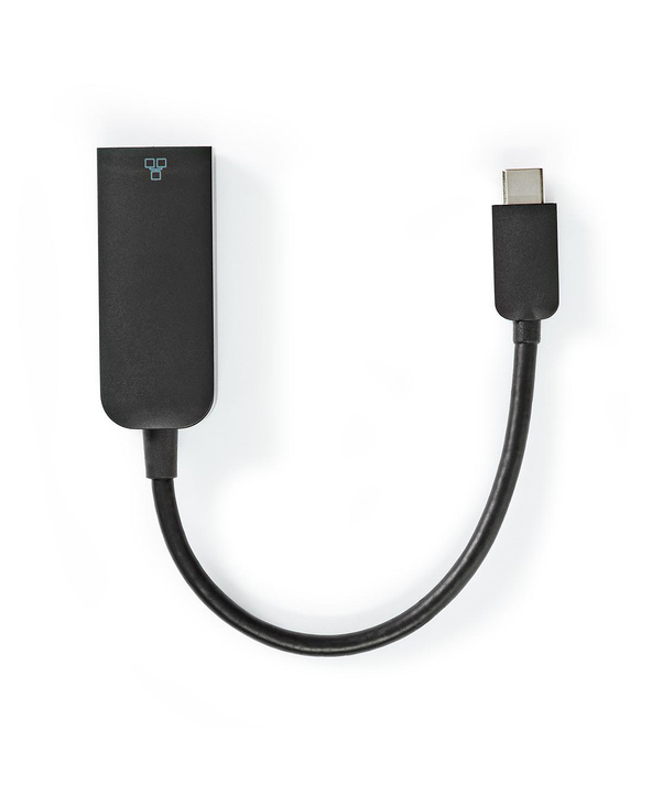 Nedis CCGP64952BK02 changeur de genre de câble USB C RJ-45 Noir