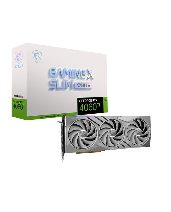 MSI GAMING GeForce RTX 4060 Ti X SLIM WHITE 16G NVIDIA 16 Go GDDR6