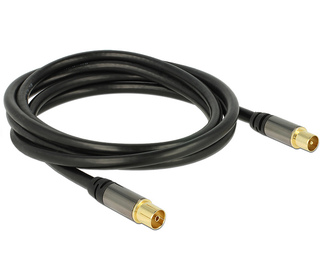 DeLOCK 88923 câble coaxial RG-6/U 2 m IEC Noir