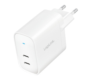 LogiLink PA0282 chargeur d'appareils mobiles Téléphone portable, Tablette Blanc Secteur Charge rapide Intérieure