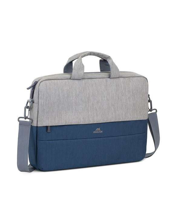 Rivacase 7532 39,6 cm (15.6") Malette Bleu, Gris
