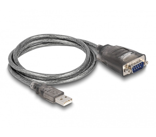 DeLOCK 61400 changeur de genre de câble USB A RS-232 Noir