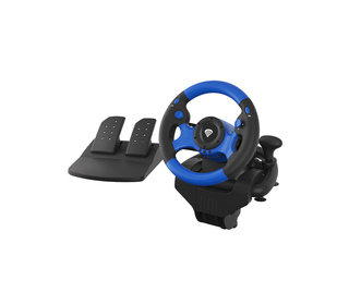 GENESIS SEABORG 350 Noir, Bleu USB Volant + pédales Nintendo Switch, PC, PlayStation 4, Playstation 3, Xbox 360, Xbox One