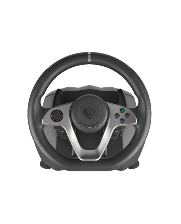 GENESIS Seaborg 400 Noir, Argent USB Volant + pédales Nintendo Switch, PC, PlayStation 4, Playstation 3, Xbox 360, Xbox One