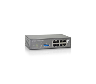 LevelOne FEP-0800 commutateur réseau Fast Ethernet (10/100) Connexion Ethernet, supportant l'alimentation via ce port (PoE) Noir