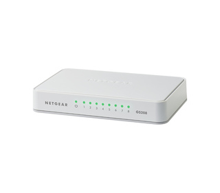 NETGEAR GS208 Non-géré Gigabit Ethernet (10/100/1000) Blanc