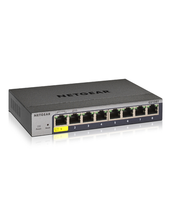 NETGEAR GS108Tv3 Géré L2 Gigabit Ethernet (10/100/1000) Gris