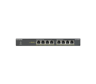 NETGEAR GS308PP Non-géré Gigabit Ethernet (10/100/1000) Connexion Ethernet, supportant l'alimentation via ce port (PoE) Noir
