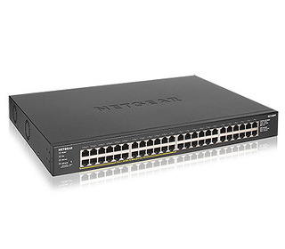 NETGEAR GS348PP Non-géré Gigabit Ethernet (10/100/1000) Connexion Ethernet, supportant l'alimentation via ce port (PoE) Noir