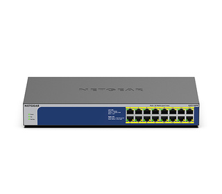 NETGEAR GS516PP Non-géré Gigabit Ethernet (10/100/1000) Connexion Ethernet, supportant l'alimentation via ce port (PoE) Bleu, Gr