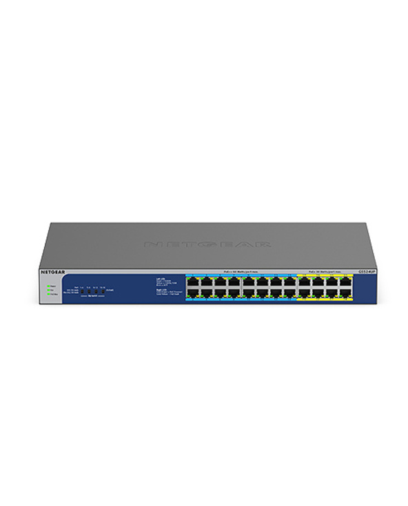 NETGEAR GS524UP Non-géré Gigabit Ethernet (10/100/1000) Connexion Ethernet, supportant l'alimentation via ce port (PoE) Gris