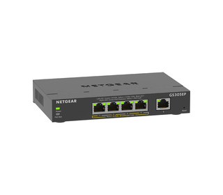 NETGEAR 5-Port Gigabit Ethernet PoE+ Plus Switch (GS305EP) Géré L2/L3 Gigabit Ethernet (10/100/1000) Connexion Ethernet, support