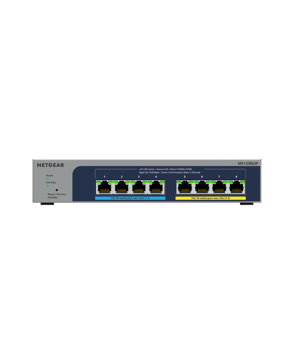 NETGEAR 8-port Ultra60 PoE++ Multi-Gigabit (2.5G) Ethernet Plus Switch Géré L2/L3 2.5G Ethernet (100/1000/2500) Connexion Ethern