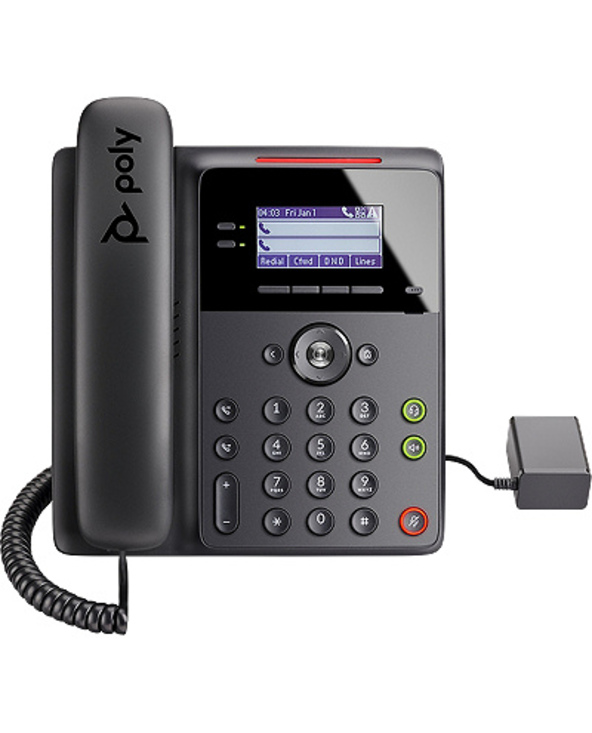 POLY EDGE B10 téléphone fixe Noir 2 lignes LCD