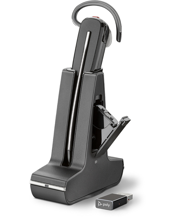 POLY Savi 8245 UC Casque Sans fil Crochets auriculaires, Arceau, Minerve Bureau/Centre d'appels USB Type-C Socle de chargement N