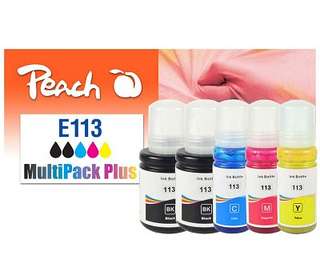Peach PI200-891 cartouche d'encre 5 pièce(s) Compatible Rendement standard Noir, Cyan, Magenta