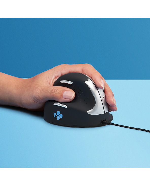 R-Go Tools HE Mouse R-Go , Souris ergonomique, Moyen (Longueur de la main 165-185mm), gaucher, filaire