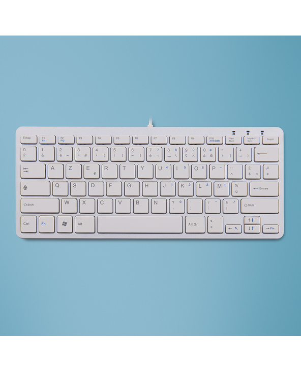 R-Go Tools Compact R-Go Clavier , AZERTY (FR), blanc, filaire