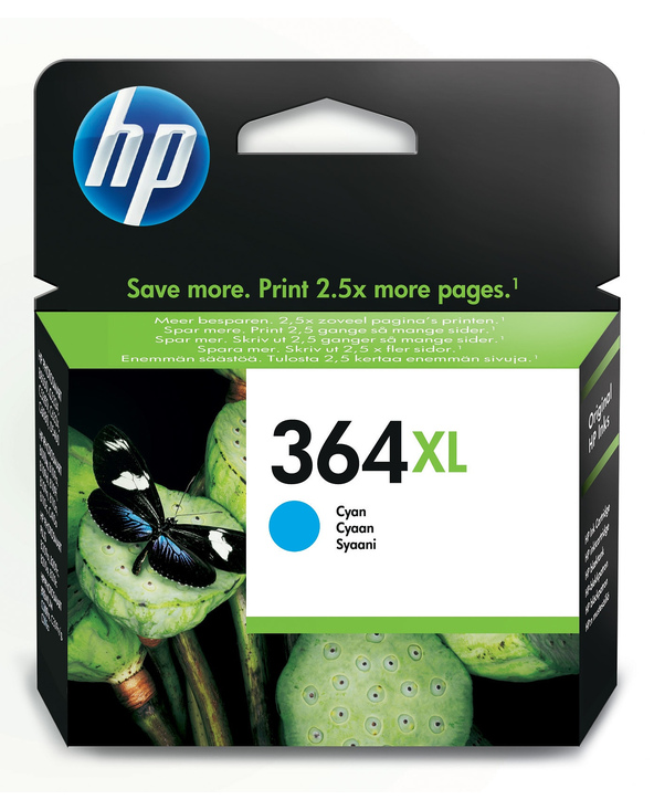 HP 364XL cartouche d'encre cyan grande capacité authentique