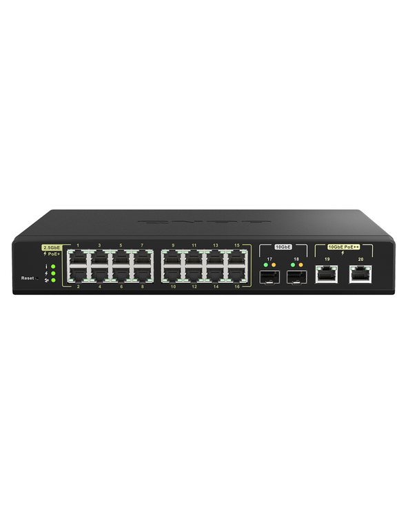 QNAP QSW-M2116P-2T2S commutateur réseau Géré L2 2.5G Ethernet Connexion Ethernet, supportant l'alimentation via ce port (PoE) No