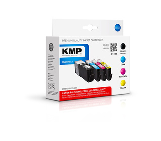 KMP 1576,0205 cartouche d'encre 4 pièce(s) Compatible Rendement extra (super) élevé Noir, Cyan, Magenta, Jaune