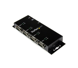 StarTech.com Hub adaptateur USB vers série DB9 RS232 4 ports – Montage sur rail DIN industriel et mural