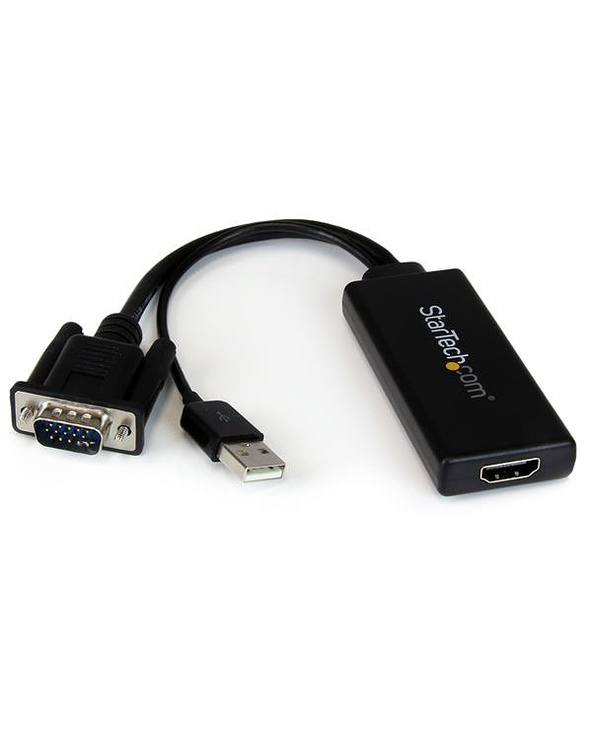StarTech.com Adaptateur VGA vers HDMI avec audio et alimentation par USB – Convertisseur VGA vers HDMI portable – 1080p