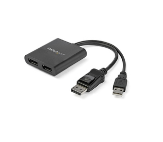StarTech.com Répartiteur DisplayPort 1.2 à Deux Moniteurs, Adaptateur Multi-Moniteur DisplayPort vers 2x DP, Hub MST Double pour