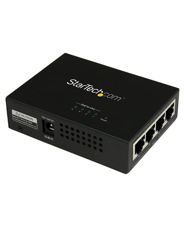 StarTech.com Injecteur PoE+ à 4 ports Gigabit - Midspan Power over Ethernet - 802.3at/af