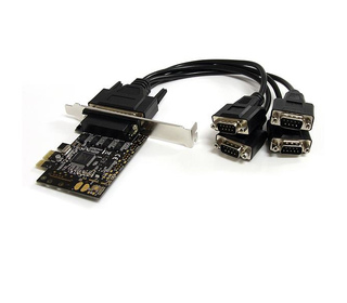 StarTech.com Carte PCI Express avec 4 Ports DB-9 RS232 - Adaptateur PCIe Série - UART 16550