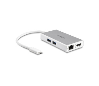 StarTech.com Adaptateur Multiport USB-C - Mini Station d'Accueil USB-C avec 4K HDMI - 60W PD Pass-Through, GbE, 2pt USB-A 3.0 Hu