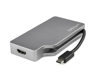 StarTech.com Adaptateur multiport USB-C - Gris sidéral - 4-en-1 USB-C vers VGA, DVI, HDMI, ou Mini DisplayPort