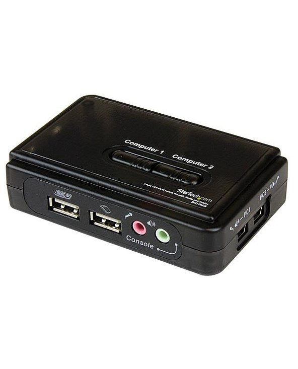 StarTech.com Kit commutateur KVM USB VGA à 2 ports avec audio et câbles - Switch KVM - Noir
