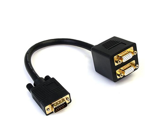 StarTech.com Câble répartiteur vidéo VGA de 30cm - 1x VGA (Mâle) vers 2x VGA (Femelle) - Noir