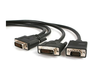 StarTech.com Câble répartiteur en Y / Splitter vidéo DVI (M) vers DVI (M) et VGA (M) de 1,8m
