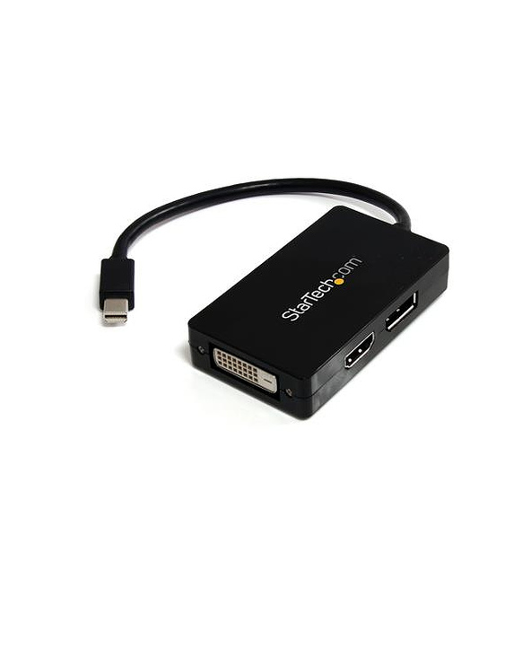 StarTech.com Adaptateur de voyage Mini DisplayPort vers DVI / DisplayPort / HDMI - Convertisseur vidéo 3-en-1