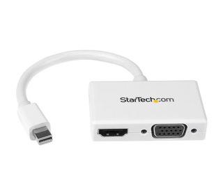 StarTech.com Adaptateur audio / vidéo de voyage - Convertisseur 2-en-1 Mini DisplayPort vers HDMI ou VGA - Blanc