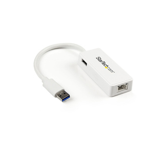 StarTech.com Adaptateur USB 3.0 vers Ethernet Gigabit - Carte Réseau Externe USB vers 1 Port RJ45 - Blanc