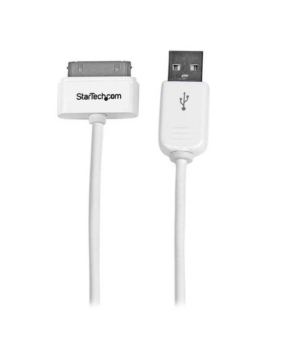 StarTech.com Câble connecteur Apple Dock 30 broches vers USB de 1 m pour iPad, iPhone, iPod - Blanc