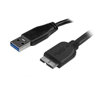 StarTech.com Câble SuperSpeed USB 3.0 slim A vers Micro B de 0,5 m - Mâle / Mâle - Noir