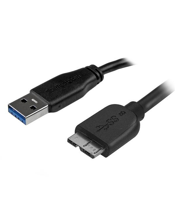 StarTech.com Câble SuperSpeed USB 3.0 slim A vers Micro B de 0,5 m - Mâle / Mâle - Noir